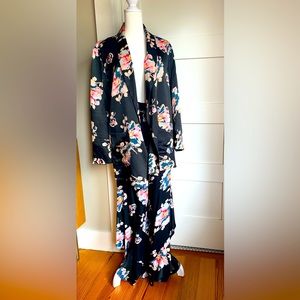 Anthropologie Elevenses Floral Suit